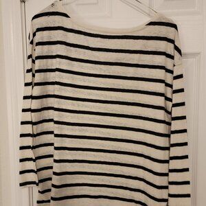 American Eagle B/W Striped Favorite Tee